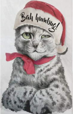 Christmas Cat - Bah Humbug by Louis Wain