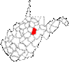 State map highlighting Upshur County