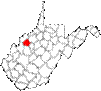 State map highlighting Wirt County